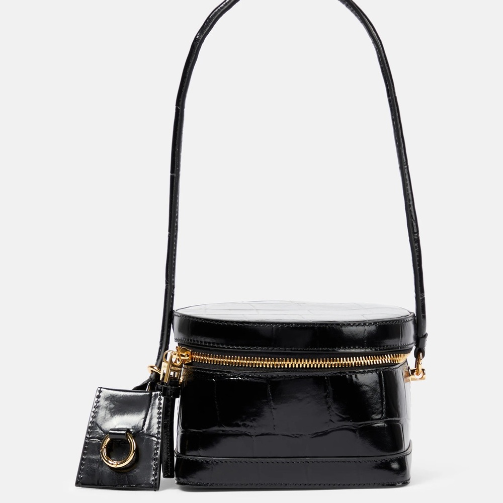 🖤SOLD🖤 Jacquemus Le Vanito Circular & Square Croc Embossed Leather Shoulder Bag
